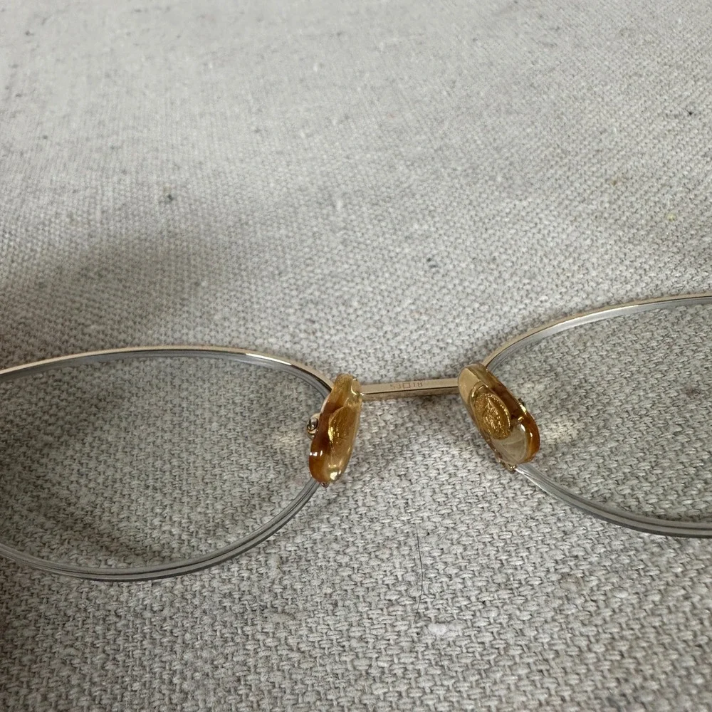 Marchon Tres Jolie 107 Black Golden Oval Eyeglasses Rhinestone Frames‎ 53-18-135